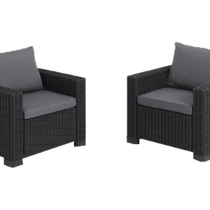 California Armchair x2 - Grey