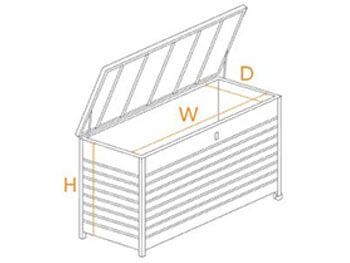 Kettler Large Aluminium Storage Box Internal Dimensions